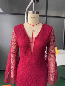 2025 nouveauté lumière luxe longue robe dentelle pour Banquet rétro champ d'air soirée robe en queue de poisson pour quatre saisons Nobial Palace - Product Image 4