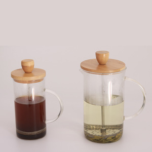 <span class=keywords><strong>Cafetera</strong></span> Francesa con Tapa de Bambú Transparente y Émbolo de Acero Inoxidable para Café Espresso y Té - Product Image 2