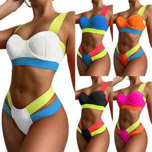Nuevo Conjunto de Bikini de 2 Piezas para Mujer, Cintura Alta, con Tiras, en Spandex/Nylon, Modelo 2026 - Product Image 1