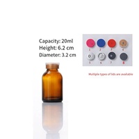 Vente en gros 10ml 20ml 30ml 50ml 100ml Flacons en verre moulés par injection stériles transparents ambres avec bouchon en caoutchouc