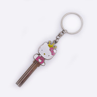 Porte-clés hello kitty unisexe, sac à breloques 80 cm, avon Sedex BSCI assiette bijoux usine