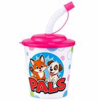 Gobelet d'eau réutilisable DACHENG 3D lenticulaire en PP de 9 oz, écologique, sans BPA, avec bouchon et paille pour enfants, randonnée, camping