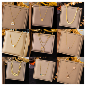 Vente <span class=keywords><strong>en</strong></span> gros <span class=keywords><strong>de</strong></span> bijoux <span class=keywords><strong>en</strong></span> acier inoxydable plaqués or imperméables sans ternissement, accessoires <span class=keywords><strong>de</strong></span> bijoux, collier <span class=keywords><strong>en</strong></span> acier inoxydable - Product Image 2