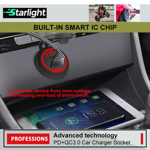 <span class=keywords><strong>Adaptateur</strong></span> de chargeur de voiture 12V/24V robuste QC3.0 PD 20W type-c USB avec interrupteur étanche pour camion de moto de bateau marin - Product Image 3