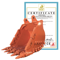 Godet de terrassement robuste pour PC120/CAT312, 0,5 m³, pour l'excavation et la manutention de roches dures, la roche détonnée et les travaux de démolition