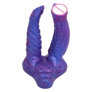 Soft Silicone Adult Sex Toys Double Headed <b>Dildo</b> Gay Masturbating Monster Dragon Animal <b>Dildo</b> Anal Toys for Couple Sex Game - Product Image 1