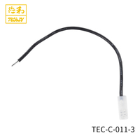 Cable Eléctrico de Bajo Voltaje 12V/0.5A, Conductor de Cobre Negro 14AWG, Aislamiento de PVC, Serie 250, Terminal OEM