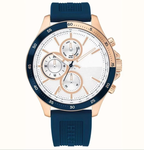 <span class=keywords><strong>Reloj</strong></span> de Hombre <span class=keywords><strong>TH</strong></span> con Correa de Silicona al por Mayor, Diámetro de Esfera de 45 mm, Movimiento de Cuarzo, Pantalla de Puntero, Correa de 22 mm - Product Image 3