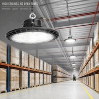 Projecteur Industriel Écologique IP65 SMD2835 en Aluminium à Haute Efficacité Lumineuse 130lm/W, Design Mince, Sans Scintillement, 100W/150W/200W, IRC80
