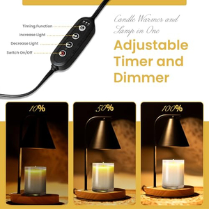 Lámpara Calentadora de Velas Moderna de Madera Más Vendida en 2024, Personalizable, con Temporizador y Regulador de Intensidad - Product Image 3