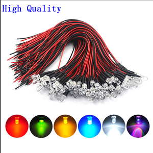 Source lumineuse professionnelle très lumineuse, 5mm, 12v, LED, couleur or jaune, scintillante, pré-creuse, pour voiture - Product Image 5