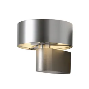 Hotel design brushed silver fancy wall surface mounted led reading wall light