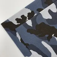 China têxtil de algodão ripstop poliéster camo greta impressão tecido workwear azul tecido de camuflagem para o saco