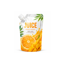 Pochette à bec verseur pour produits liquides, conception personnalisée, logo imprimé, bec verseur central et bec verseur latéral