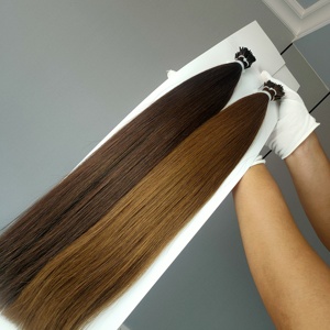 Dragonbeauty Factory 100% Remy Human Hair I Tip Hair Extensions Straight Human Hair Soft Silky No <b>Tangle</b> Wholesale - Product Image 4