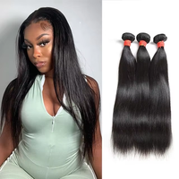 Extensions de cheveux vierges brésiliens Remy, lisses et soyeux, ondulés, de 8 à 40 pouces, tissage double trame à la machine