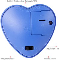 Enregistreur vocal en forme de cœur, enregistreur de battements de cœur téléchargeable par USB, puce musicale pour animaux en peluche et cadeaux
