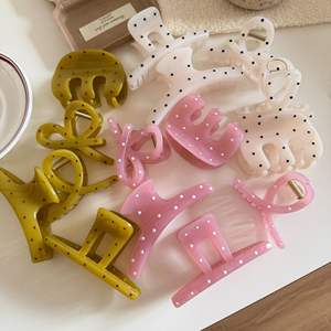 Pince à cheveux Sweet Storm Dripping Glaze Shark Clip pour femme, en forme géométrique, avec plaque en PC épaissie, idéale pour les fêtes - Product Image 1