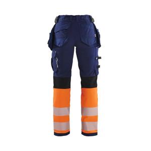 BLAKLADER - 719316428953D23 Pantalón de mujer de alta visibilidad con elástico en 4 direcciones Azul marino/Naranja-EAN 7330509895047 ROPA DE TRABAJO DE LA HI-VIS - Product Image 2