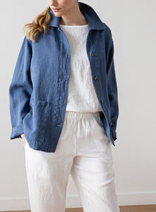 Chemise à manches longues pour femmes, mode automne, vêtements OEM personnalisés, chemise <span class=keywords><strong>en</strong></span> <span class=keywords><strong>lin</strong></span> de haute qualité, couleur unie - Product Image 3