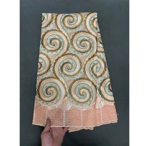 Tissu en dentelle jacquard brocart soluble dans l'eau 100% coton écologique de haute qualité pour robes de mariée et vêtements pour femmes - Product Image 4