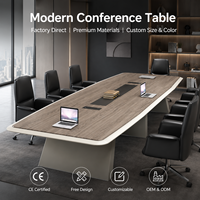 Table de conférence rectangulaire moderne de grande taille, bureau de réunion en bois, table de salle de réunion sur mesure pour bureau