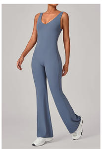 RUIQUWIN Custom Logo High Waist Spring Women One Piece <b>Bodysuit</b> Yoga Gym Fitness Jumpsuit Ladies Sexy Workout Spandex/Nylon - Product Image 2