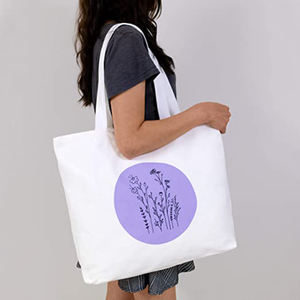 Bolsa de lona de algodón para compras, bolsa de mano de gran capacidad, ecológica, con logotipo personalizado, reciclada, portátil, económica, multiusos - Product Image 3