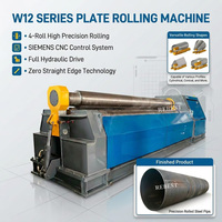 Machine à cintrer les plaques à quatre rouleaux W12CNC 20x3000, épaisseur 20 mm, 3000 mm, acier au carbone et inoxydable