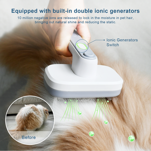 Zelfreinigende Negatieve Ionen Functie Dierenhaar Verzorging Gladde Vacht Afstotende Hond Kat Slicker Borstel - Product Image 4