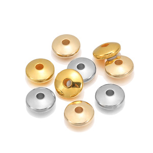 Cuentas espaciadoras CCB galvanizadas de 10 mm, redondas, de metal, para la fabricación de pulseras, componentes de joyería. - Product Image 4