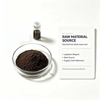 Vente en gros en vrac : Poudre d'extrait de racine de Maca noire soluble dans l'eau 20:1, extrait de racine végétale pour formules cosmétiques et alimentaires