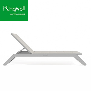 كرسي صالة كرسي فاخر مقاوم للماء من الألومنيوم قابل للتكديس أثاث حمام سباحة خارجي كراسي تشمس للشاطئ - Product Image 6