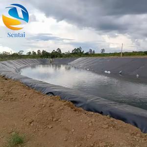 Grande rouleau de géomembrane HDPE pour bassin, largeur 8m, pour <span class=keywords><strong>lacs</strong></span> artificiels, fermes piscicoles, usage industriel - Product Image 1