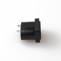 LZ-8-27 IEC 60320 C8 Enchufe de alimentación de CA industrial de montaje en panel con visión, de tipo snap-in, para PCB, de latón y nailon
