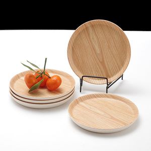 Châu Âu thiết lập dao kéo hạt nhựa melamine khay tương tự bằng gỗ hình chữ nhật gỗ tấm món ăn thực phẩm an toàn hình chữ nhật - Product Image 6