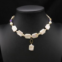 Collar de Perlas con Baño de Oro de 18K, Cobre Puro, Estilo Moderno para Mujer, Uso Diario, Casual, Cierre Ajustable