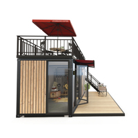 Maison préfabriquée écologique imperméable de luxe moderne de 20 pieds à un étage pour hôtel, appartement, villa ou chalets