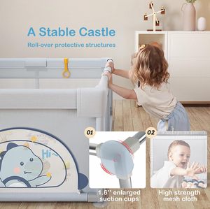Parcs de jeu pour bébés et tout-petits, sans interstice, anti-escalade, pour le plaisir en intérieur, barrière de sécurité pour bébé - Product Image 3