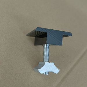 Đen khung 30mm 35mm tấm pin mặt trời kết thúc giữa Kẹp Giữa cho PV mô-đun năng lượng mặt trời mái nhà mặt đất gắn kết hệ thống - Product Image 4