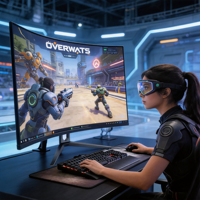 Moniteur de bureau LED IPS incurvé 4K HDR 32 pouces 240 Hz 4 ms avec haut-parleur intégré pour le bureau et la conception, directement de l'usine
