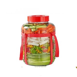 6L 8L 10L 13L 16L 20L 25L 30L vacío Frasco <span class=keywords><strong>de</strong></span> fermentación <span class=keywords><strong>de</strong></span> vidrio grande <span class=keywords><strong>de</strong></span> boca ancha Frasco <span class=keywords><strong>de</strong></span> encurtidos <span class=keywords><strong>de</strong></span> fermentación <span class=keywords><strong>de</strong></span> vidrio con tapa roja - Product Image 1