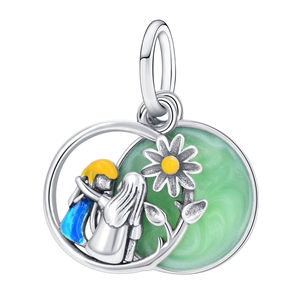 Joyería de moda al por mayor I Love Cat Diy pulsera colgante 925 plata esterlina girasol COLLAR COLGANTE - Product Image 6