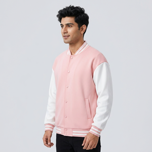 Chaqueta Bomber de Béisbol Varsity Unisex para Niños con Logotipo Personalizado, Cuello Alto, Logotipo Frontal, Corte Ajustado Informal, Botones, Invierno, 100% Algodón para Hombre - Product Image 1