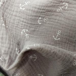 قماش كريب مزدوج الطبقة منسوج عضوي بنقشة دوبي لملابس البنات والأولاد (بيجامات، تنانير، فساتين) - Product Image 3