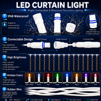 Guirlandes LED de 10 m à haute luminosité, indice de protection IP65, 220 V, 600 LED, pour la décoration extérieure des bâtiments, des avant-toits et des fêtes de Noël