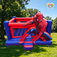 Château gonflable géant Spider-Man 3D emblématique |   Château gonflable à thème super-héros pour enfants, très demandé pour la location de fêtes