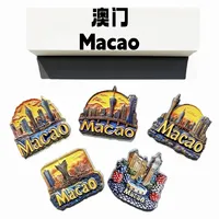 Aimants de réfrigérateur 3D de Macao, Chine, Asie – Souvenirs touristiques, collection d'autocollants, articles de décoration, cadeaux