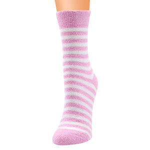 New Fashion <strong>Fuzzy</strong> Striped <strong>Warm</strong> Winter Tube Women's Fluffy Thick <strong>Socks</strong> Cozy Home Ankle <strong>Socks</strong> for Women - Product Image 2