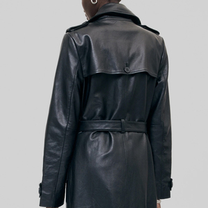 Comfortable High Quality Mens Leather Long Coat With <b>Decoration</b> Plus Size Custom Made <b>Winter</b> Leather Coat for Outdoor Wear - Product Image 5